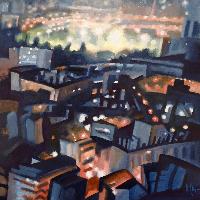 LE TERRAIN DE FOOT - Claude-Max Lochu - Artiste Peintre - Paris Painter